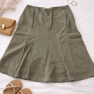 DKNY Khaki A-Line Skirt
